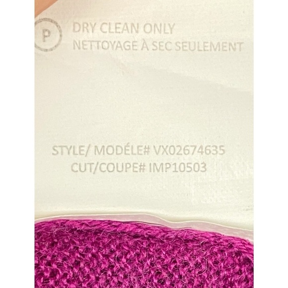 Vince Cashmere Wool Blend Sweater S Fuchsia Boatneck Old Money Bright Minimalist - Picture 9 of 9